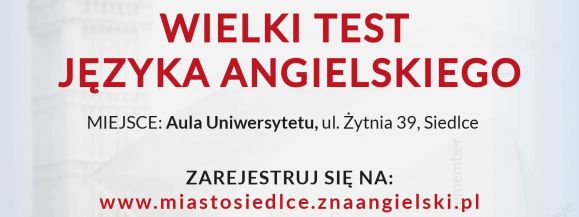 Wielki Test Języka Angielskiego 20 listopada!