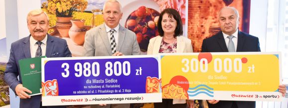 Pieniądze od samorządu Mazowsza dla siedleckich gmin