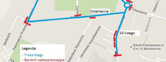 W czasie &bdquo;Biegu na czw&oacute;rkę z Czw&oacute;rką&rdquo; zostaną zamknięte i wyłączone z ruchu ulice