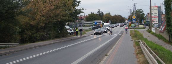 Policjanci kontrolowali rejon wiaduktu warszawskiego 