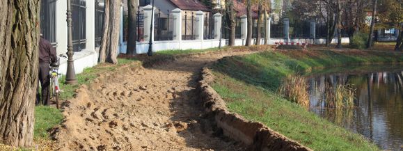 Nowy chodnik w Parku Aleksandria
