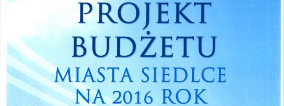 Jest projekt budżetu 2016