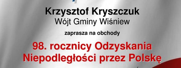 Obchody 98. rocznicy Odzyskania Niepodległości przez Polskę w Wisniewie