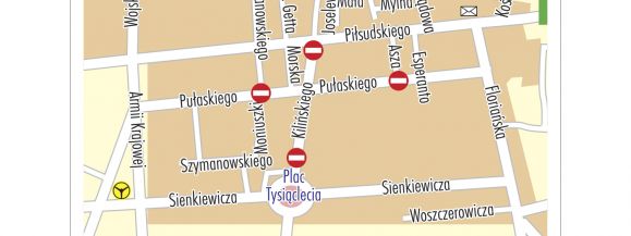 Zamknięte ulice podczas Jarmarku św. Stanisława