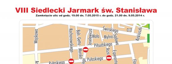 Zmiana w organizacji ruchu od 7.05.2015 do 9.05.2015