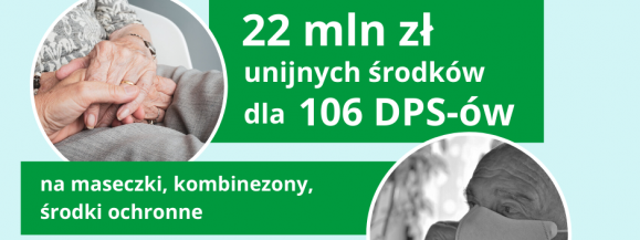 Ponad 22 mln zł na wsparcie mazowieckich DPS-&oacute;w w walce z koronawirusem