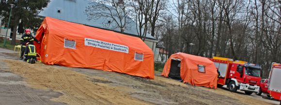 Koronawirus w Polsce. Ćwiczenia na terenie Szpitala Miejskiego w Siedlcach.