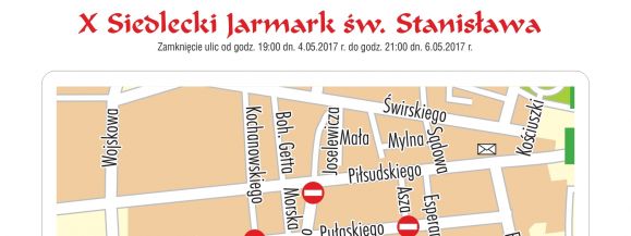 Uwaga zamknięte ulice w centrum na czas Jarmarku