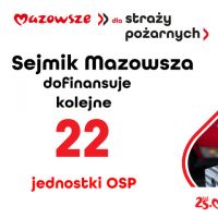 Jednostki OSP z subregionu siedleckiego i powiatu mińskiego z dodatkowym wsparciem sejmiku Mazowsza! 